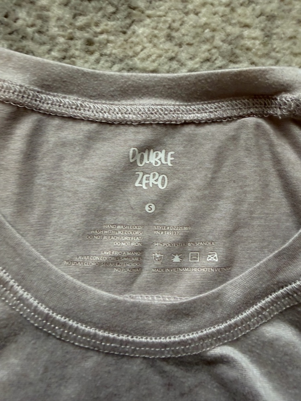 Double Zero Scoop Neck Tank in Light pink - Picture 2 of 3